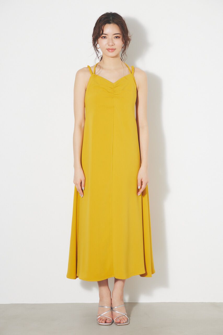 rienda「ギャザーストリングキャミOP」|ワンピース|