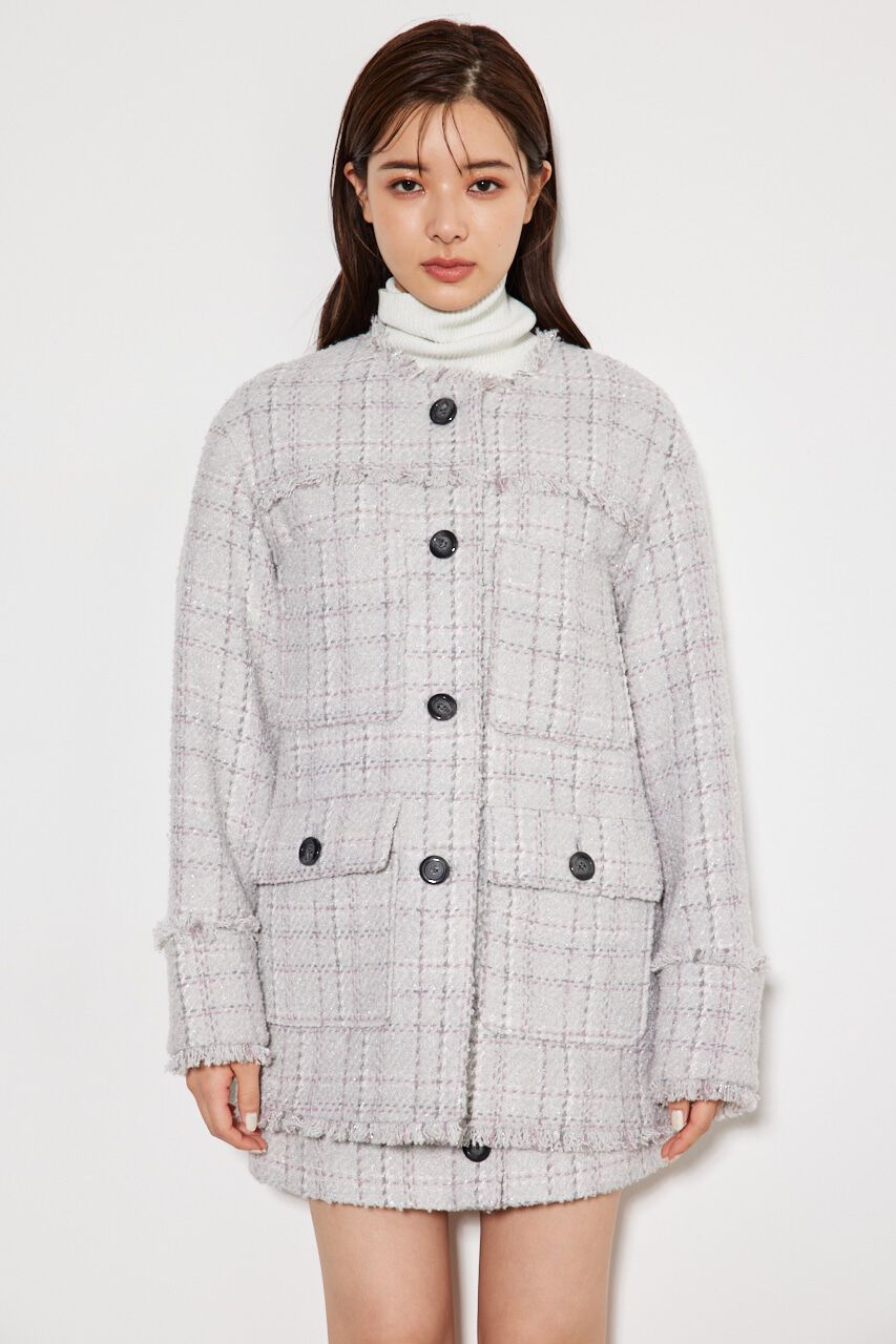 rienda「ノーカラーツイードウールMIX CT」|その他|