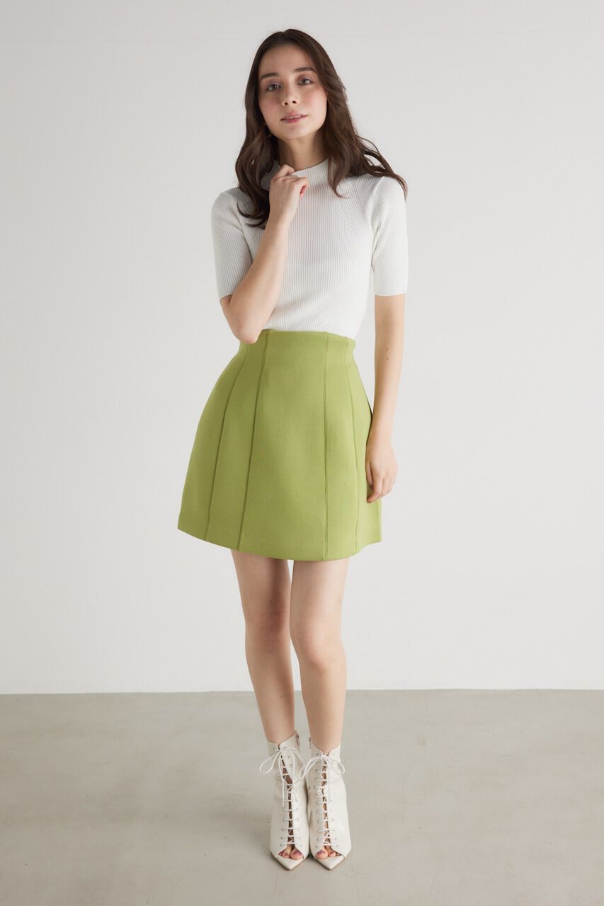 rienda「2WAYハーフSLVH/NウォッシャブルKnit TOP」|ニット・セーター|