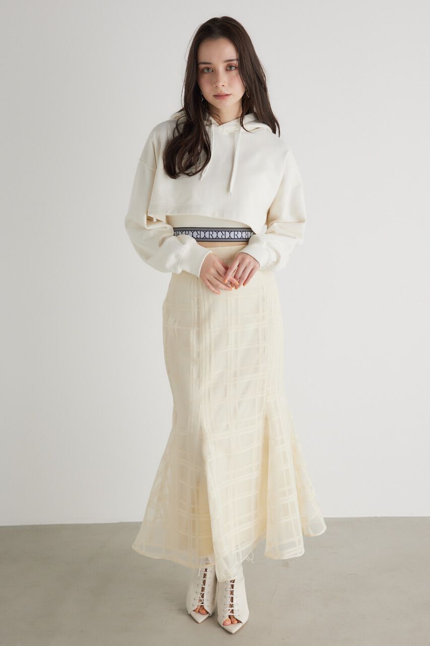 rienda「クロップドフーディースウェットTOP」|Tシャツ・カットソー|