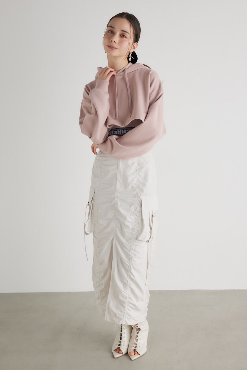 rienda「クロップドフーディースウェットTOP」|Tシャツ・カットソー|