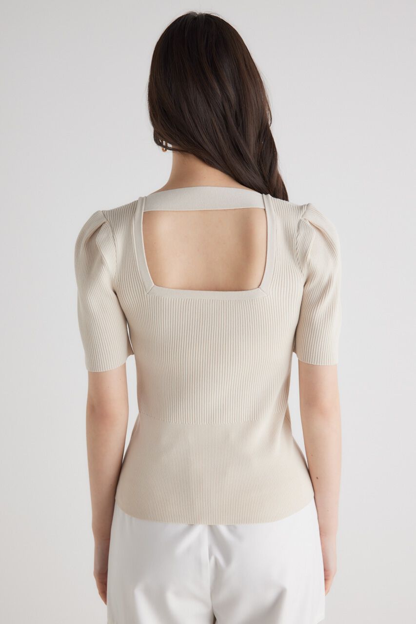 rienda「スクエアNCウォッシャブルKnit TOP」|ニット・セーター|