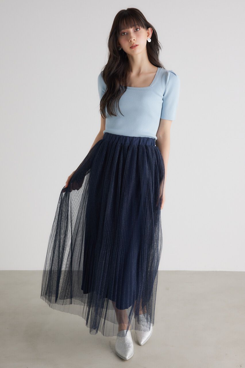 rienda「スクエアNCウォッシャブルKnit TOP」|ニット・セーター|