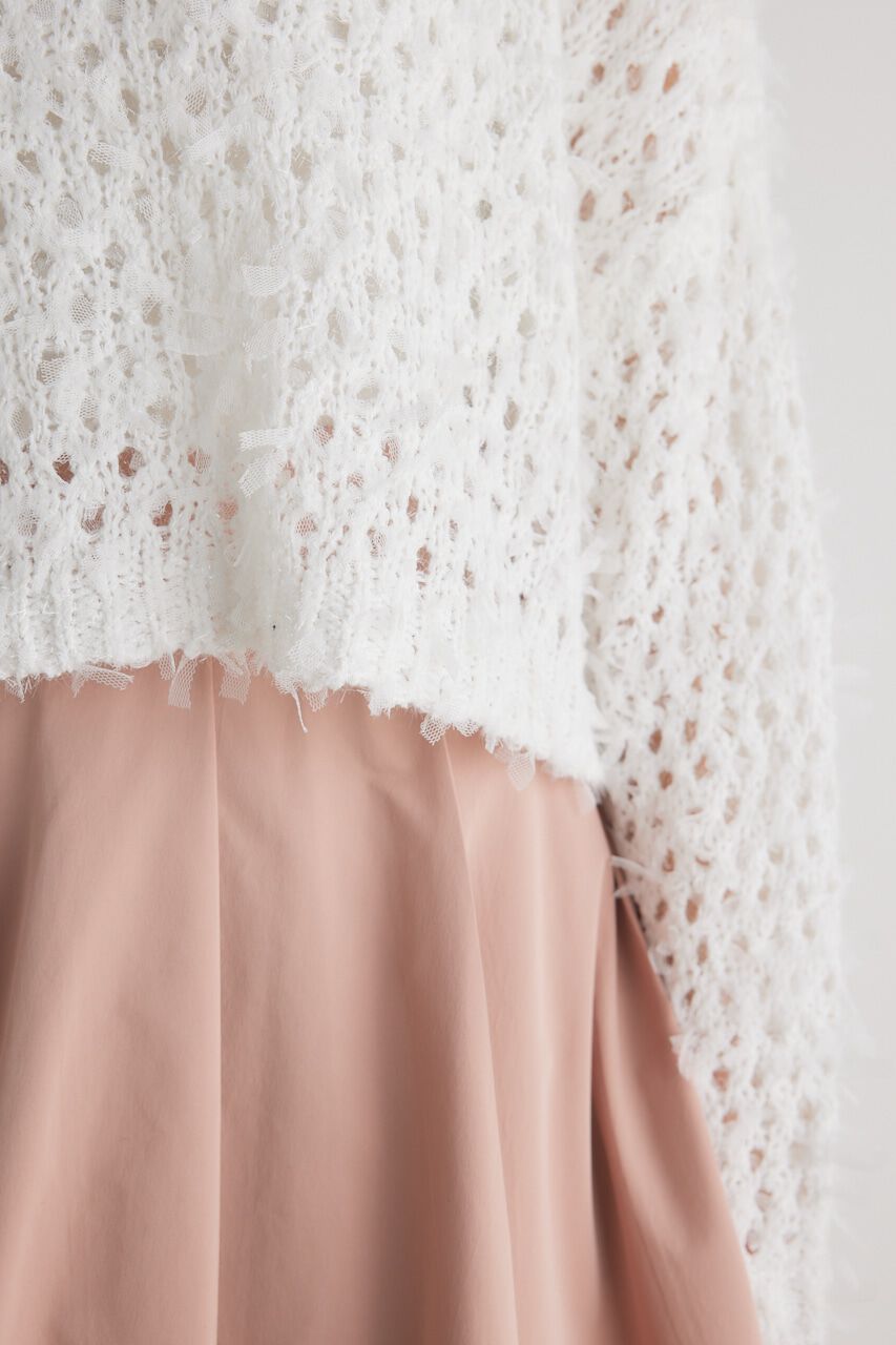 rienda「ラメシャギーメッシュKnit TOP」|ニット・セーター|