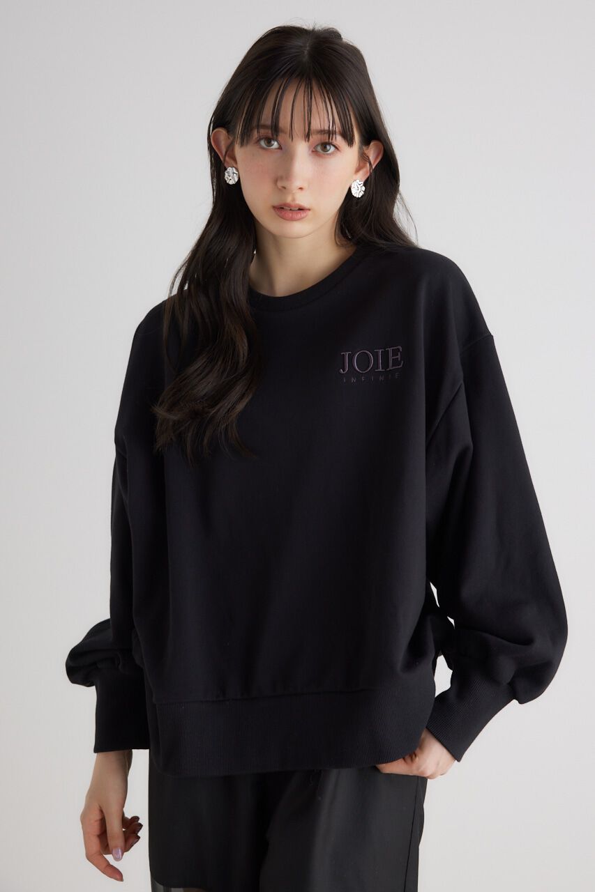 rienda「メッセージロゴスウェットTOP」|Tシャツ・カットソー|BLK