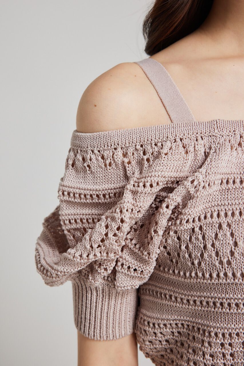 rienda「マルチWAYクロシェSET Knit OP」|ワンピース|