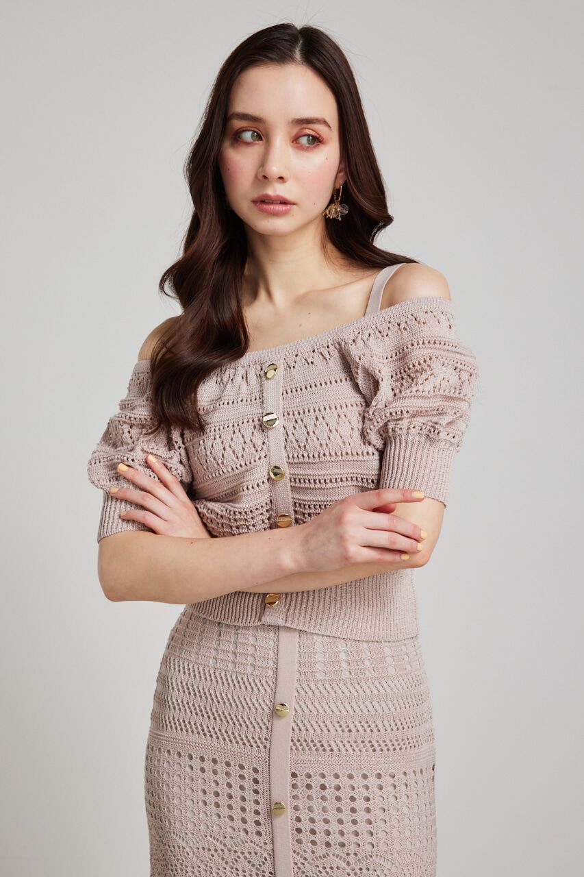 rienda「マルチWAYクロシェSET Knit OP」|ワンピース|