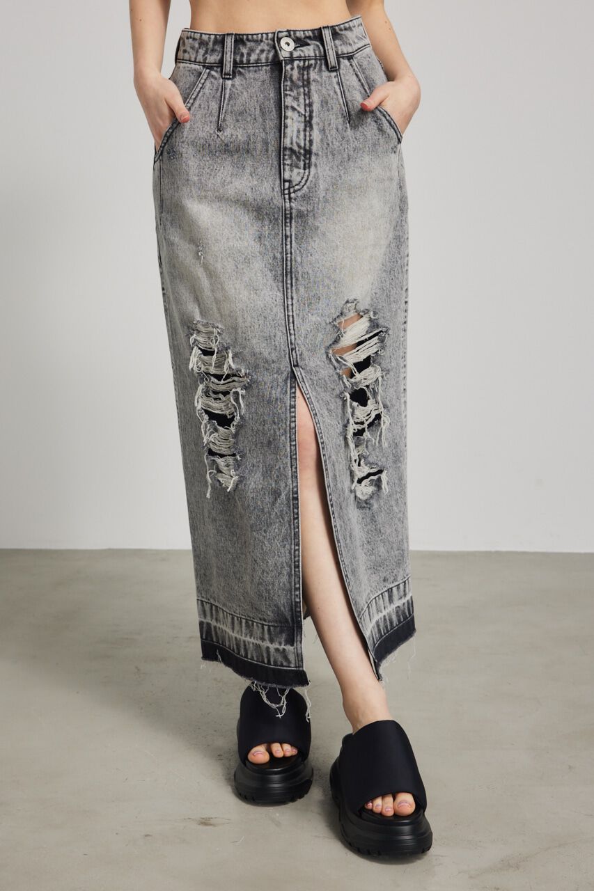 rienda「ダメージDENIM J/W SK」|スカート|