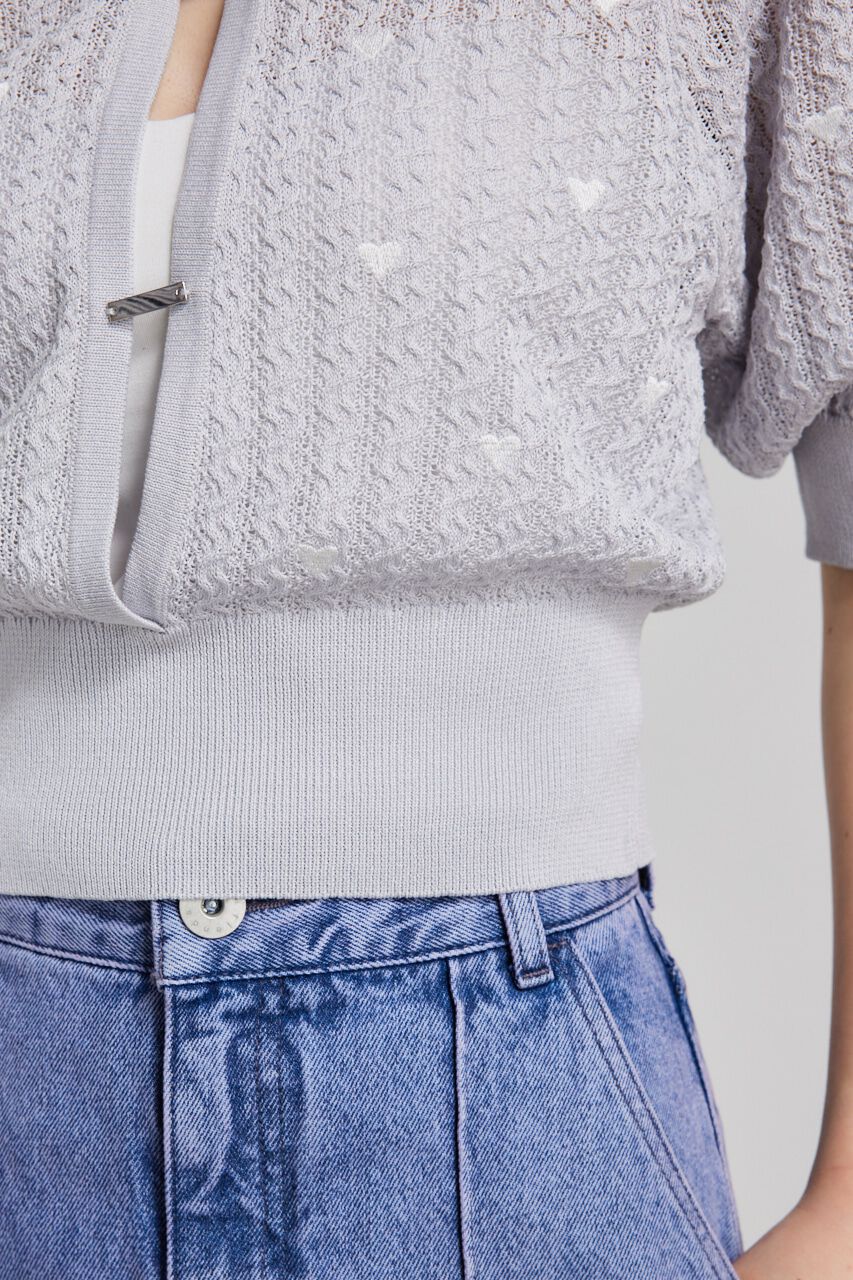 rienda「2WAYハートドットパフknitTOP」|ニット・セーター|