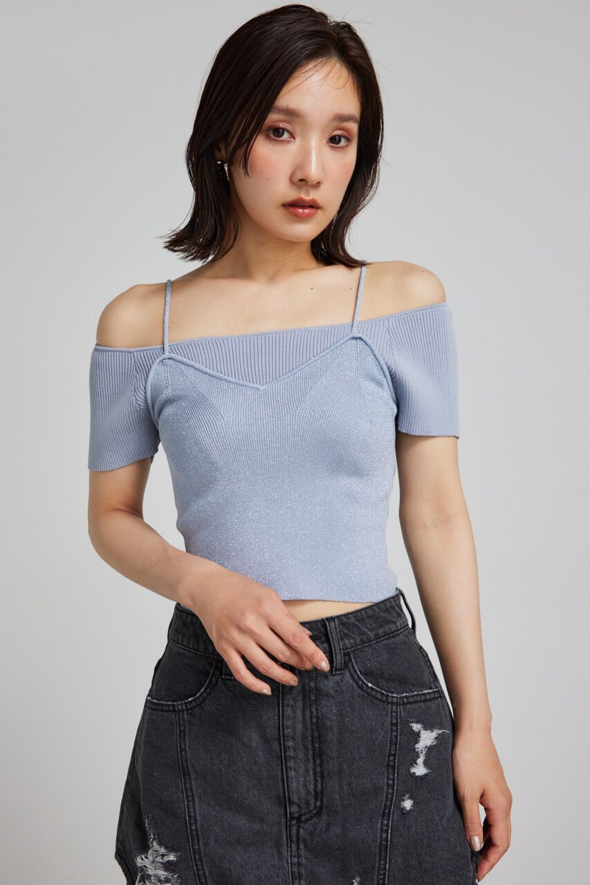 rienda「レイヤードニットトップス」|ニット・セーター|