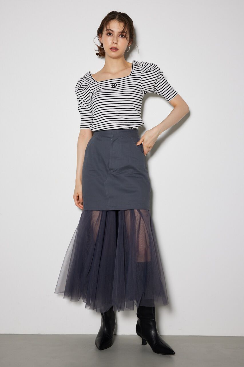 rienda「パフショルダーTシャツ」|Tシャツ・カットソー|