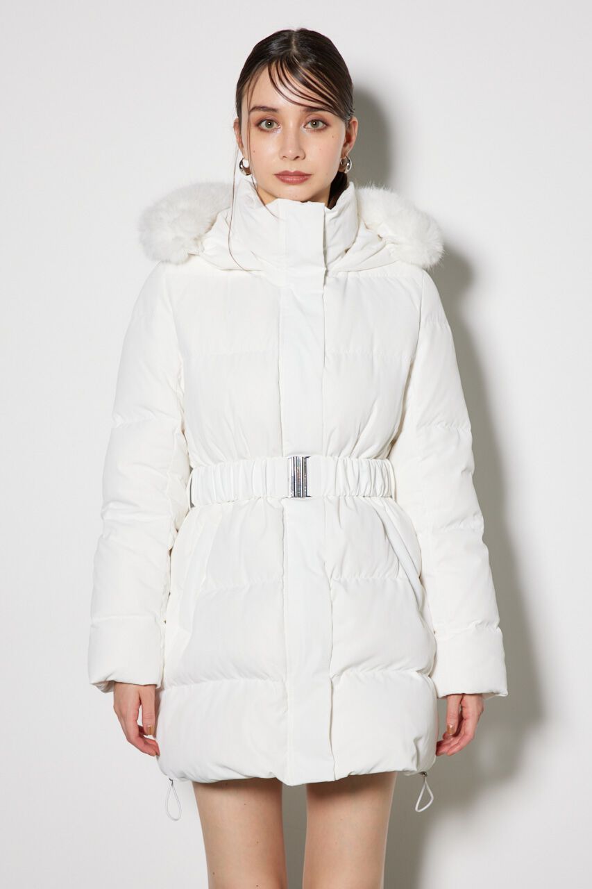 rienda「シャーリングゴムベルト付きシェイプダウンコート」|その他|