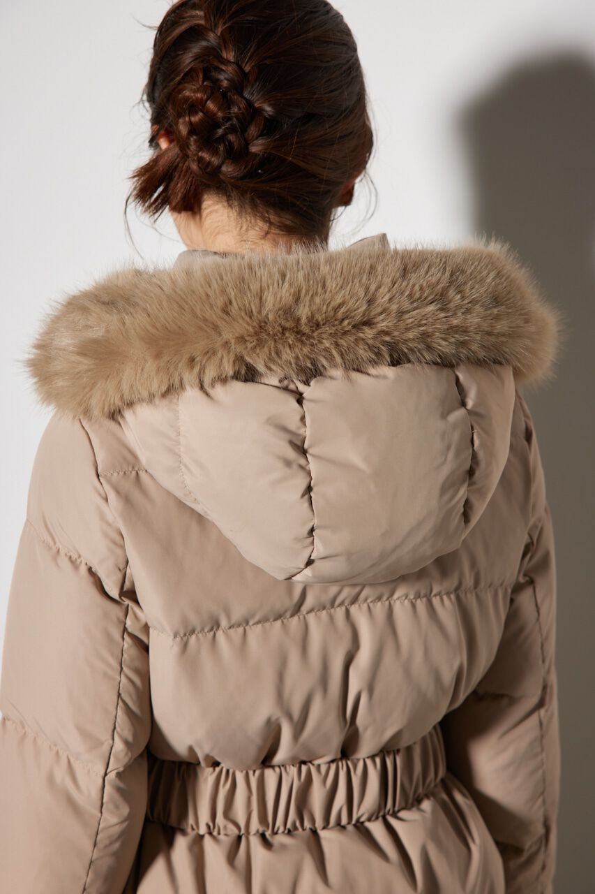 rienda「シャーリングゴムベルト付きシェイプダウンコート」|その他|