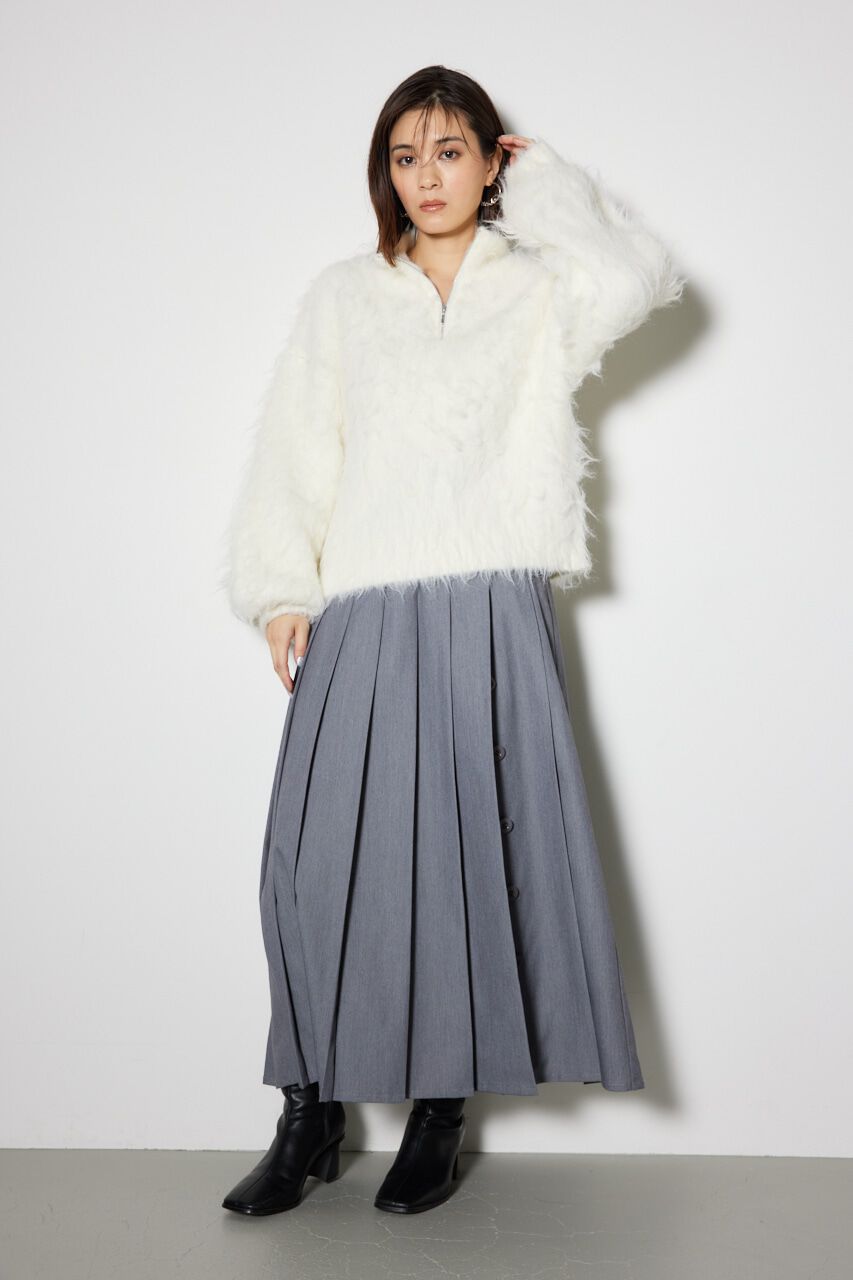 rienda「ハーフZIPソフティニットトップス」|ニット・セーター|