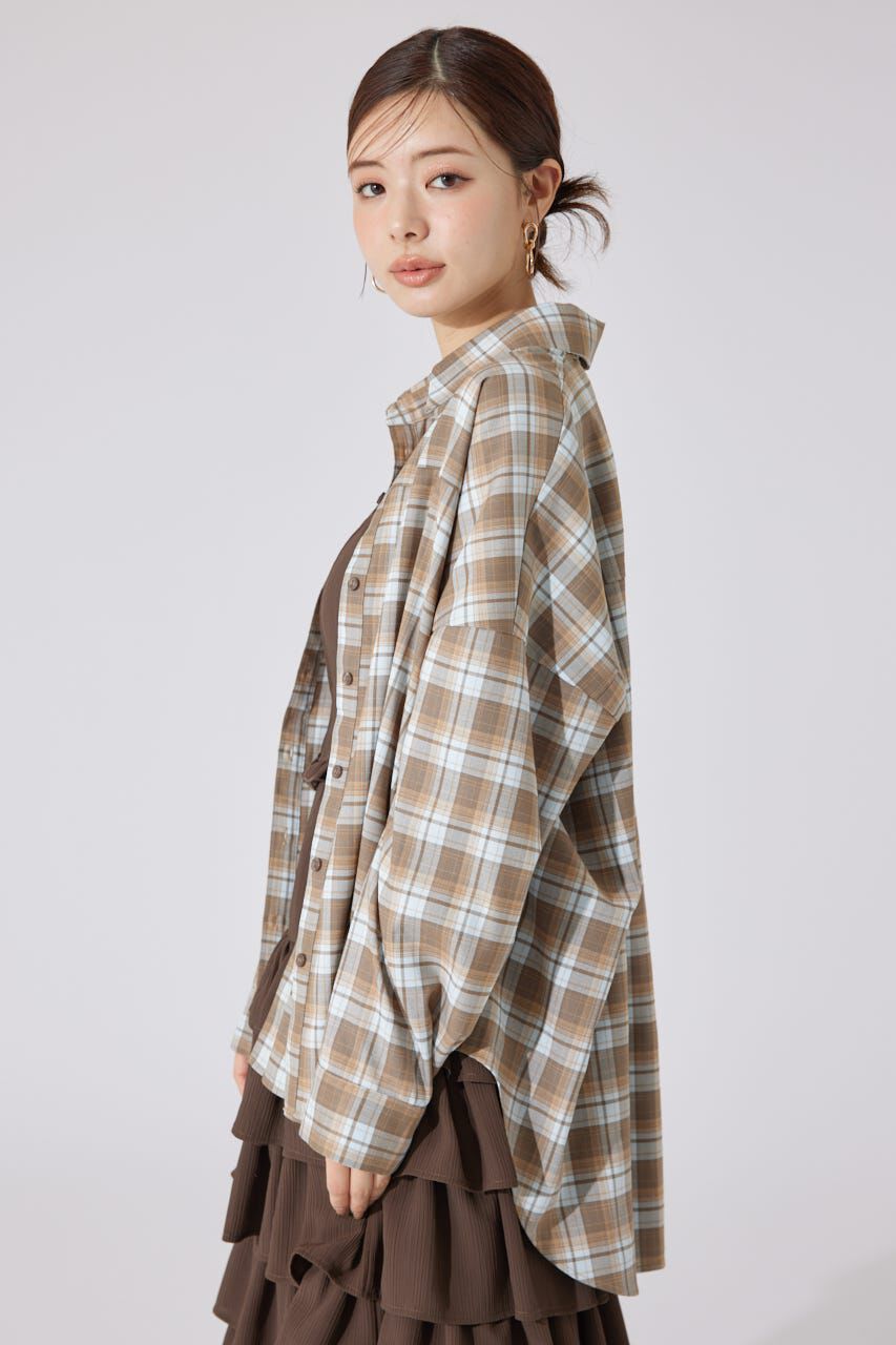 rienda「オーバールーズシャツトップス」|シャツ・ブラウス|