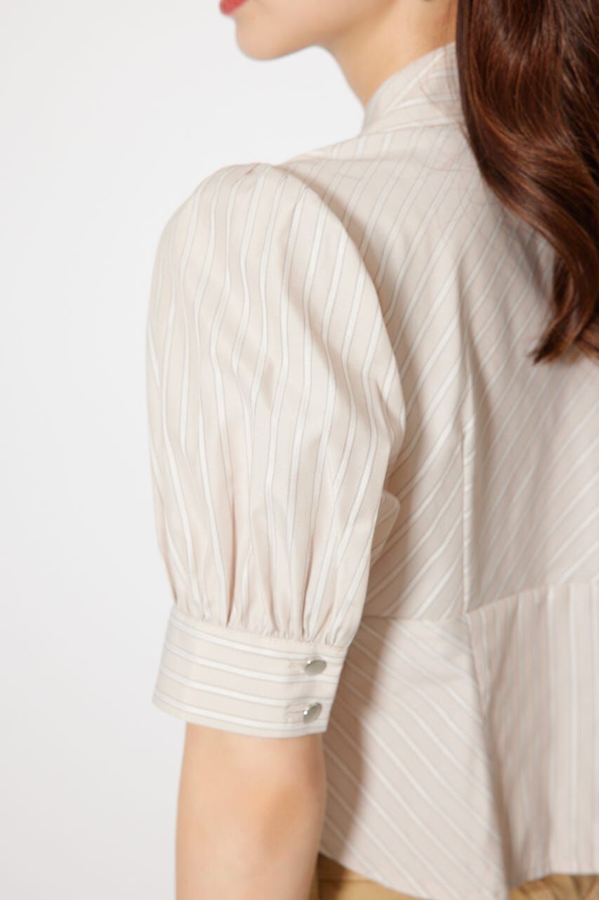 rienda「コンパクトレースアップブラウス」|シャツ・ブラウス|