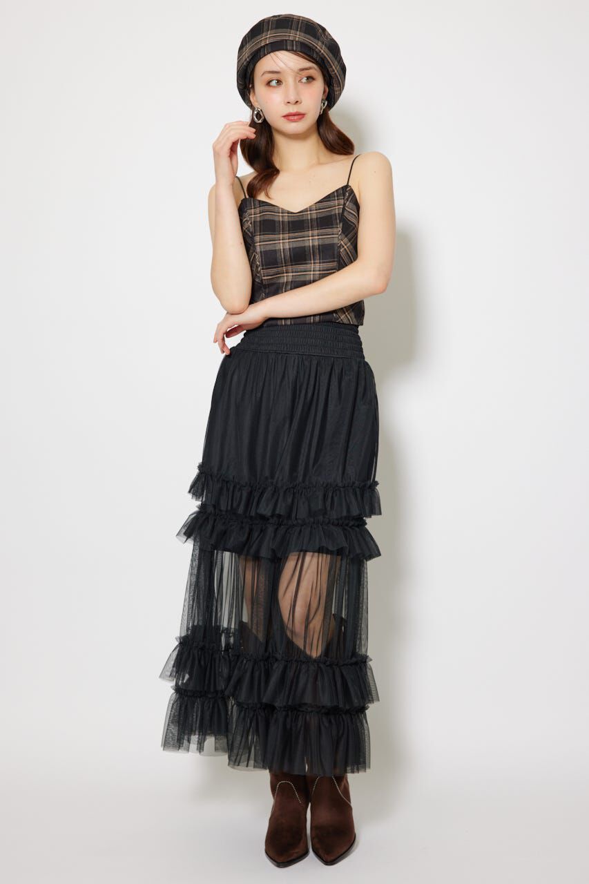 rienda「シアーチュールシャーリングハイウエストスカート」|スカート|