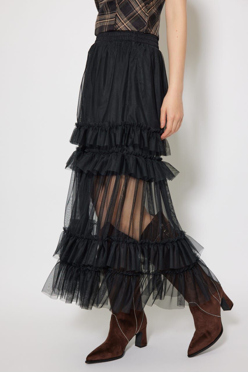 rienda「シアーチュールシャーリングハイウエストスカート」|スカート|