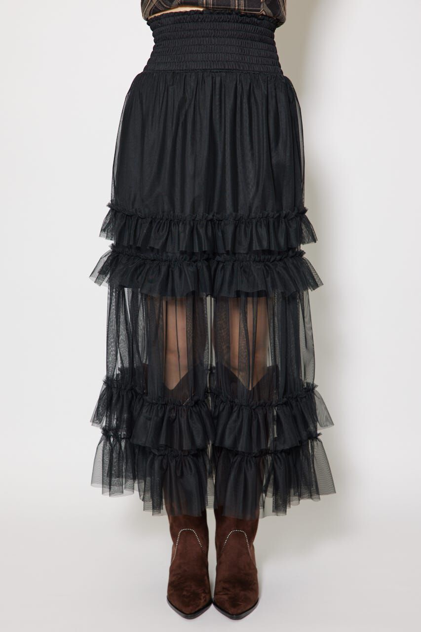 rienda「シアーチュールシャーリングハイウエストスカート」|スカート|