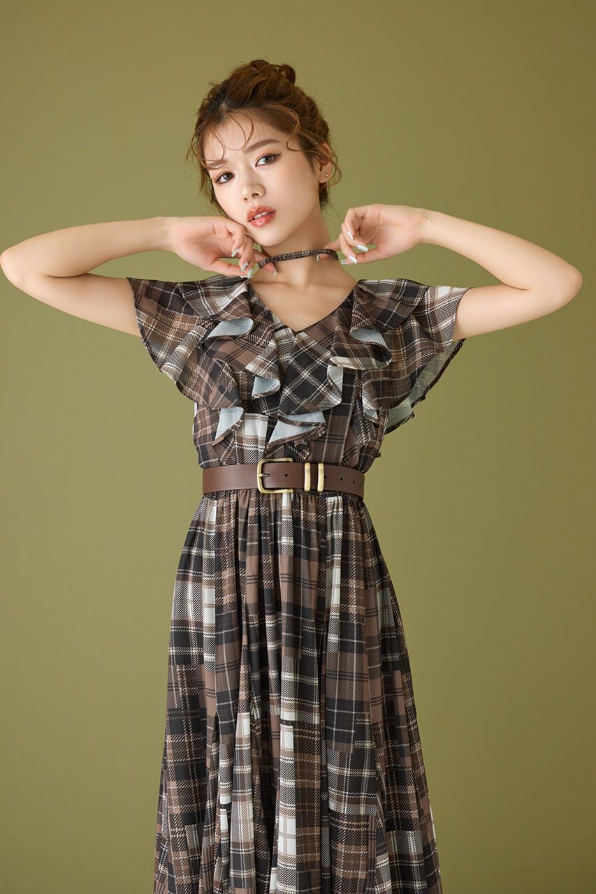 rienda「シアーパターンイレヘムワンピ」|ワンピース|