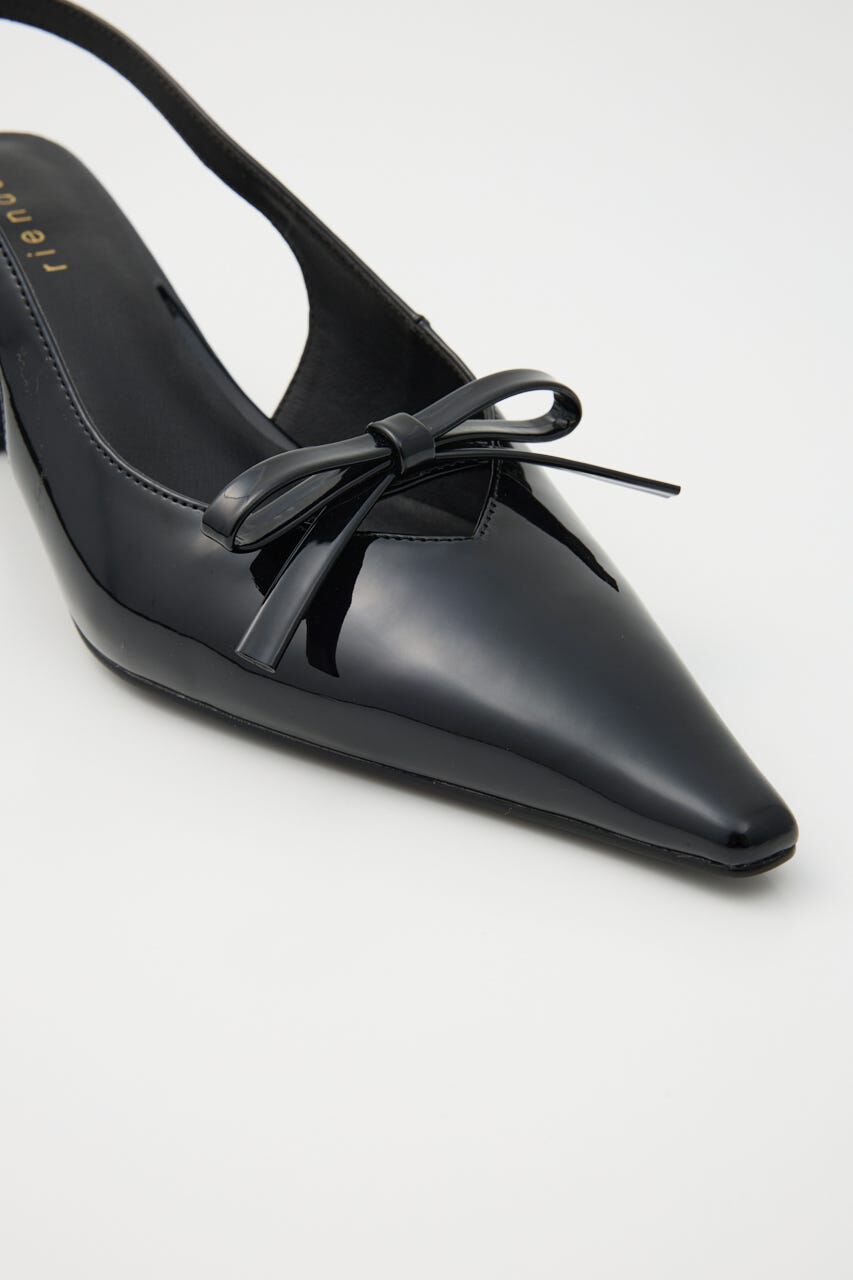 rienda「リボンエナメルミュール」|サンダル|