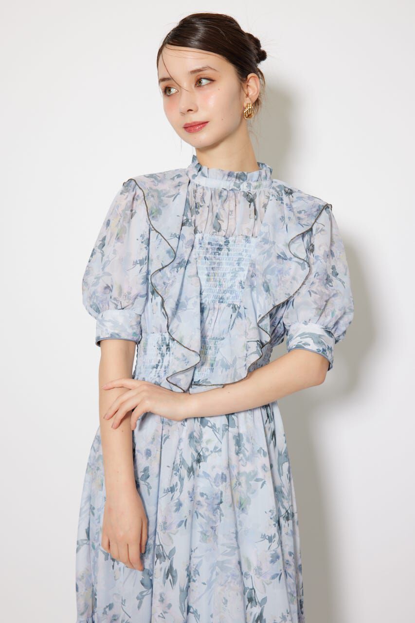 rienda「フロントロングフリルマルチパターンワンピース」|ワンピース|