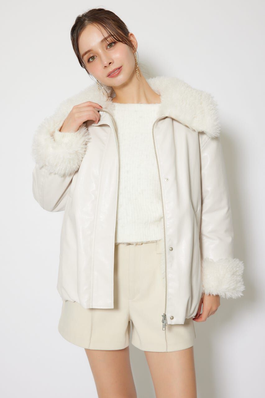 rienda「オーバールーズシルエットボンバージャケット」|その他|WHT