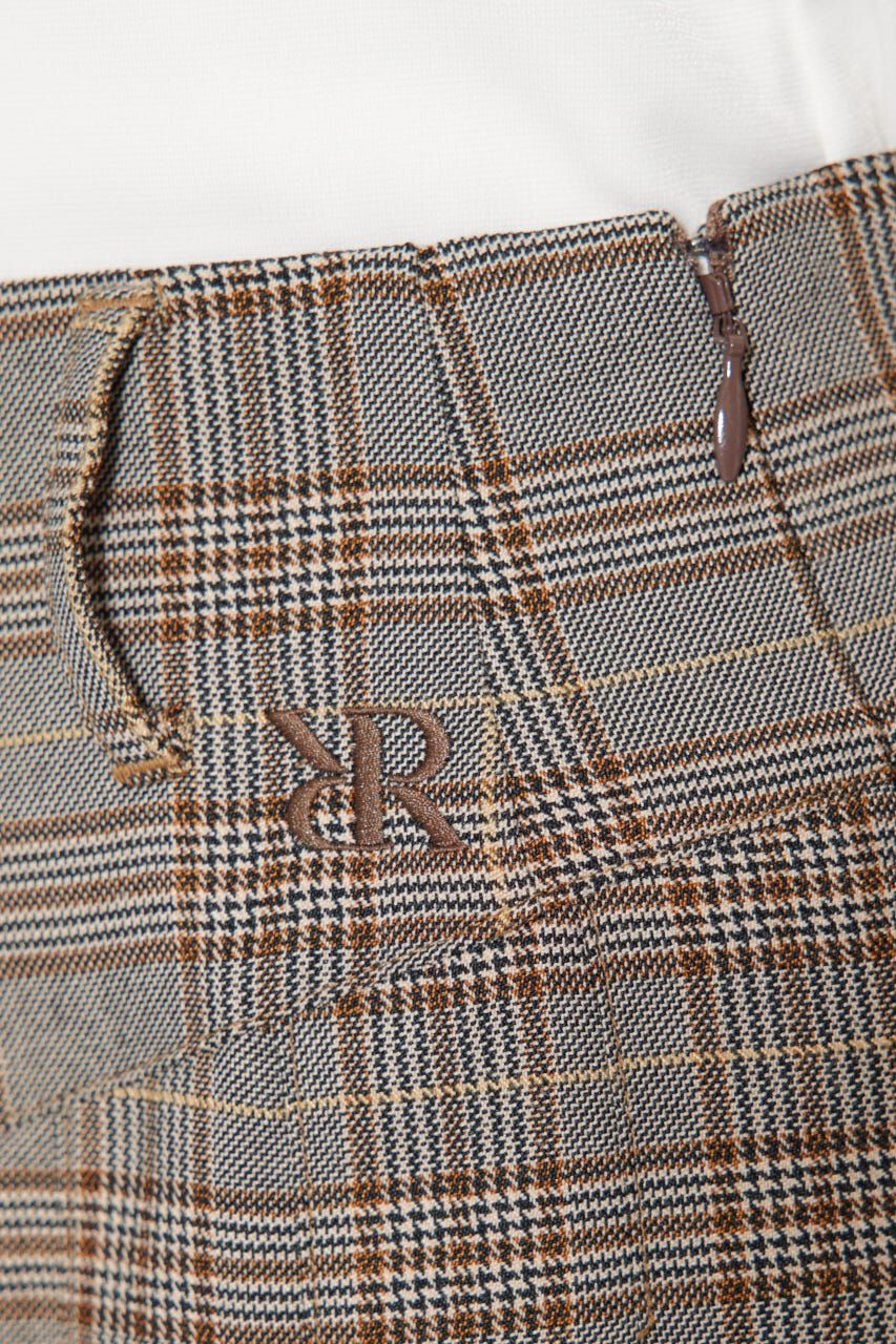 rienda「グレンチェックプリーツスカート」|スカート|