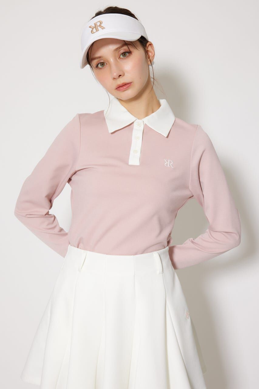 rienda「襟付きコンパクトカットトップス」|Tシャツ・カットソー|PNK