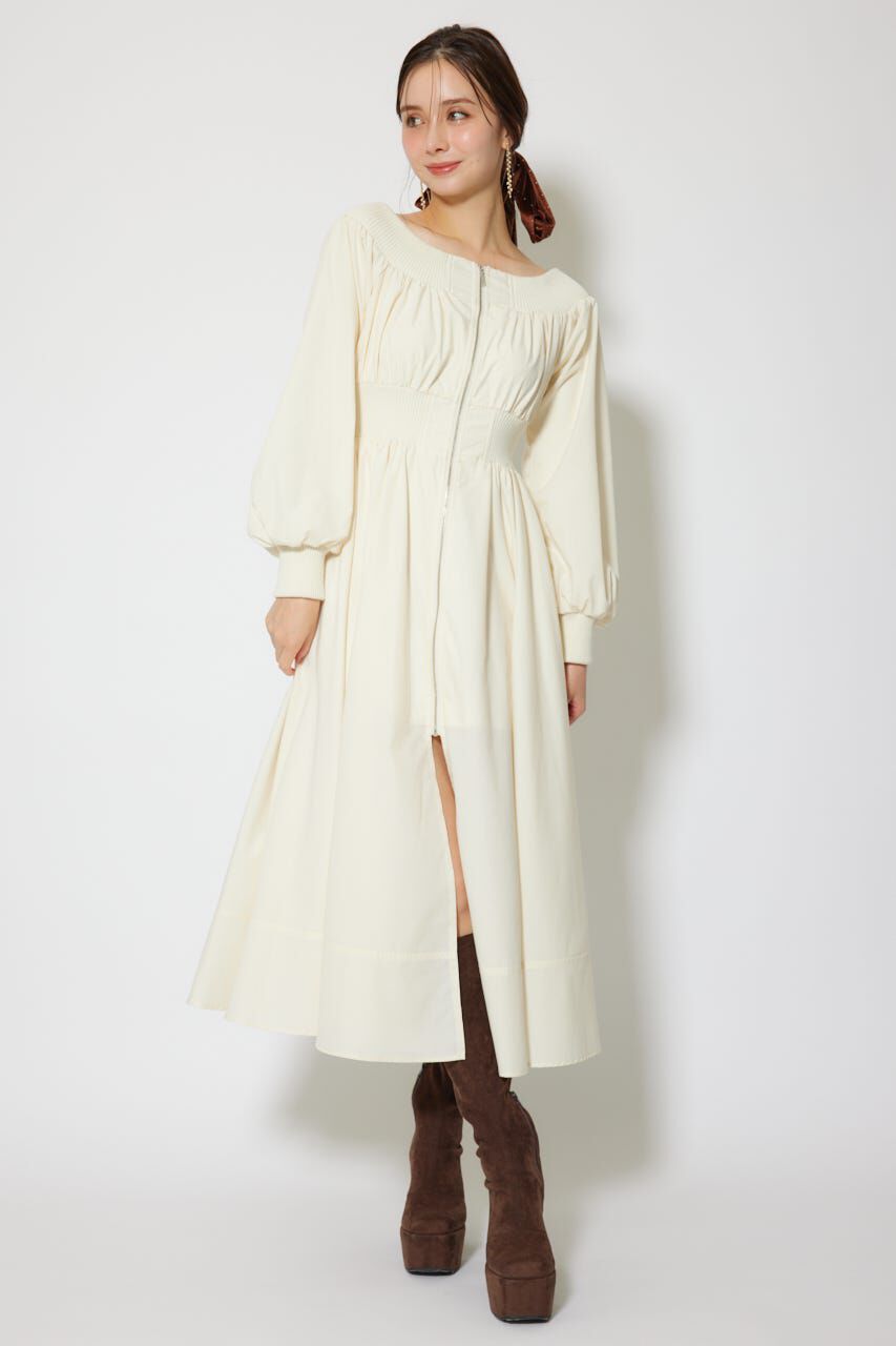 rienda「MA-1オフショルロングスリーブワンピース」|ワンピース|IVOY3