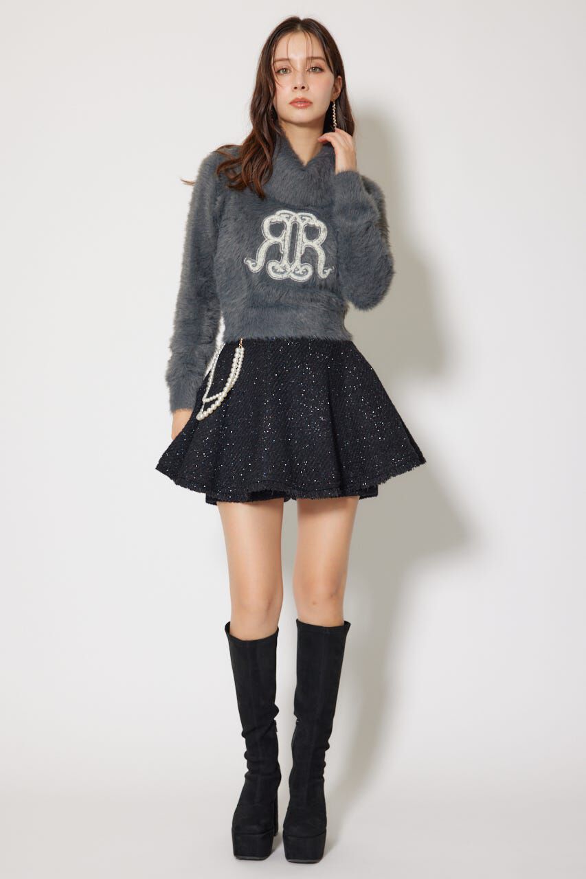 rienda「ボタニカルRロゴニットトップス」|ニット・セーター|