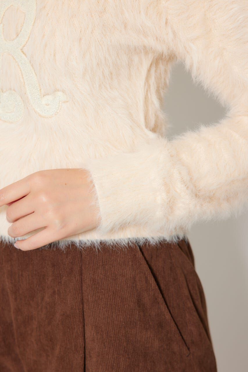 rienda「ボタニカルRロゴニットトップス」|ニット・セーター|