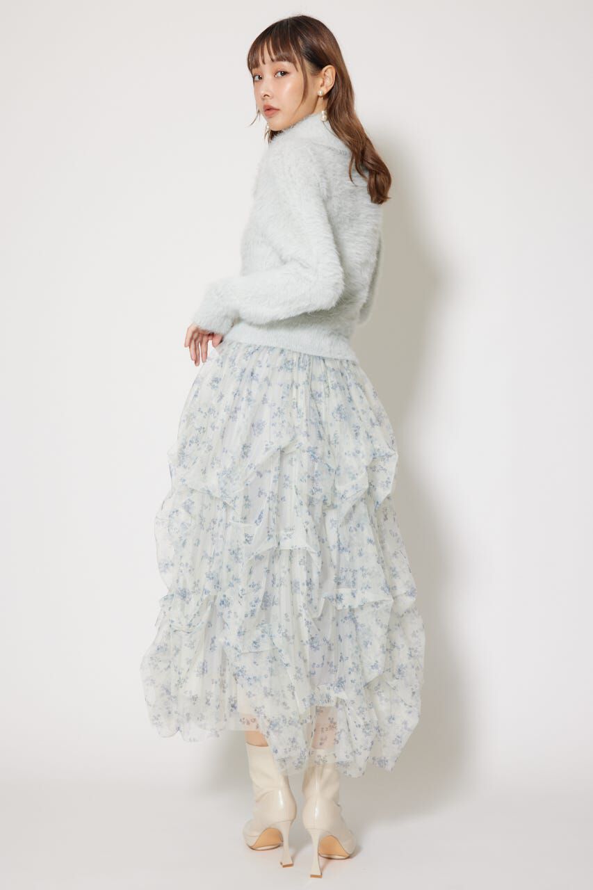 rienda「ボタニカルRロゴニットトップス」|ニット・セーター|