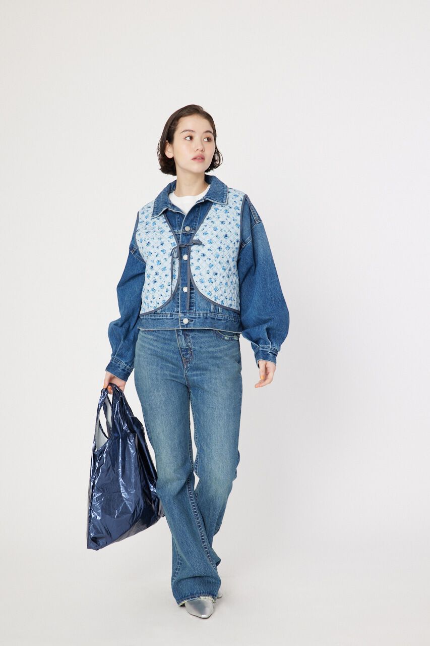 RODEO CROWNS「フラワーキルトベスト」|ダウンベスト・ベスト|