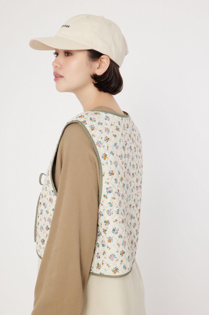 RODEO CROWNS「フラワーキルトベスト」|ダウンベスト・ベスト|