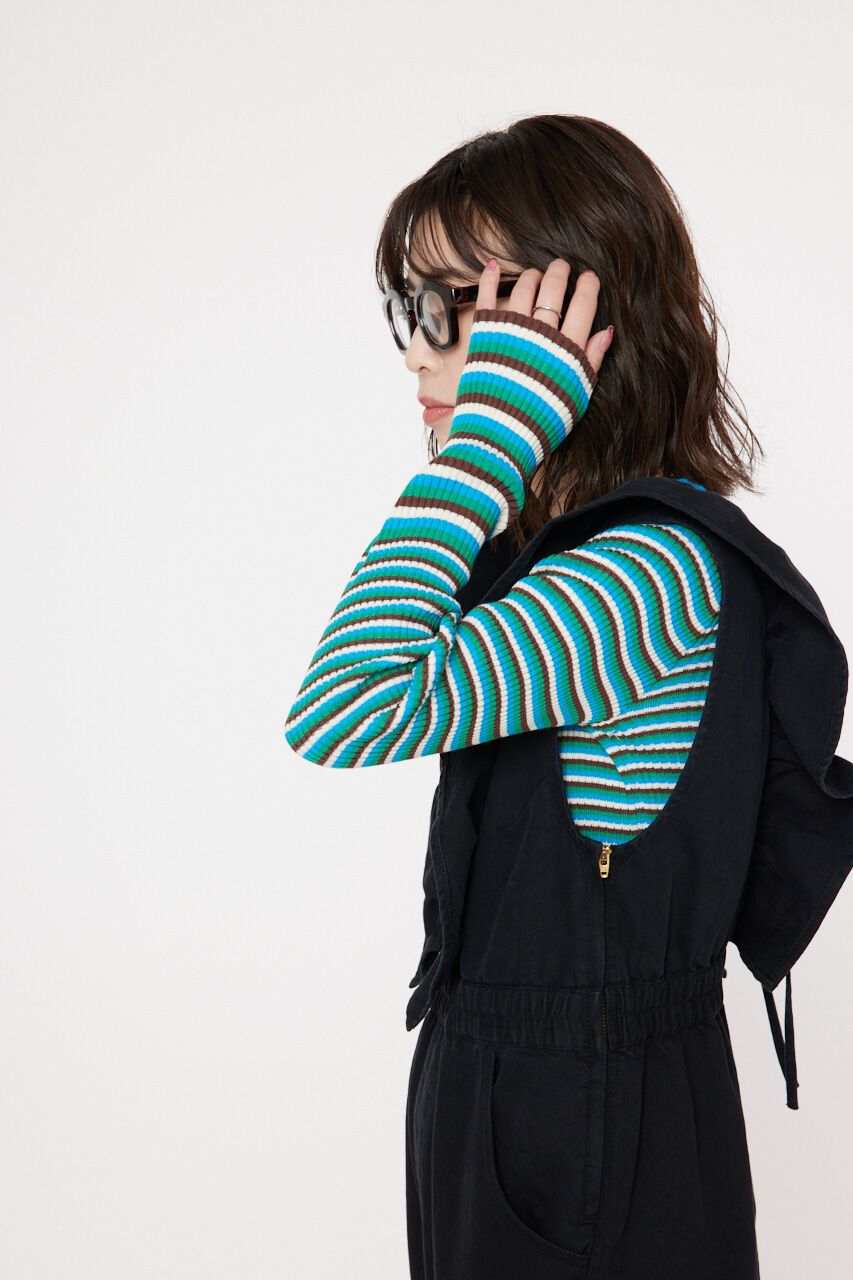 RODEO CROWNS「パターンボーダーニットトップス」|ニット・セーター|