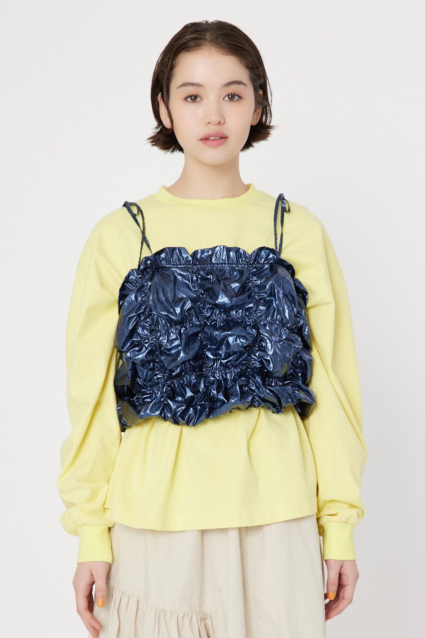 RODEO CROWNS「メタリックギャザーキャミソール」|キャミソール|