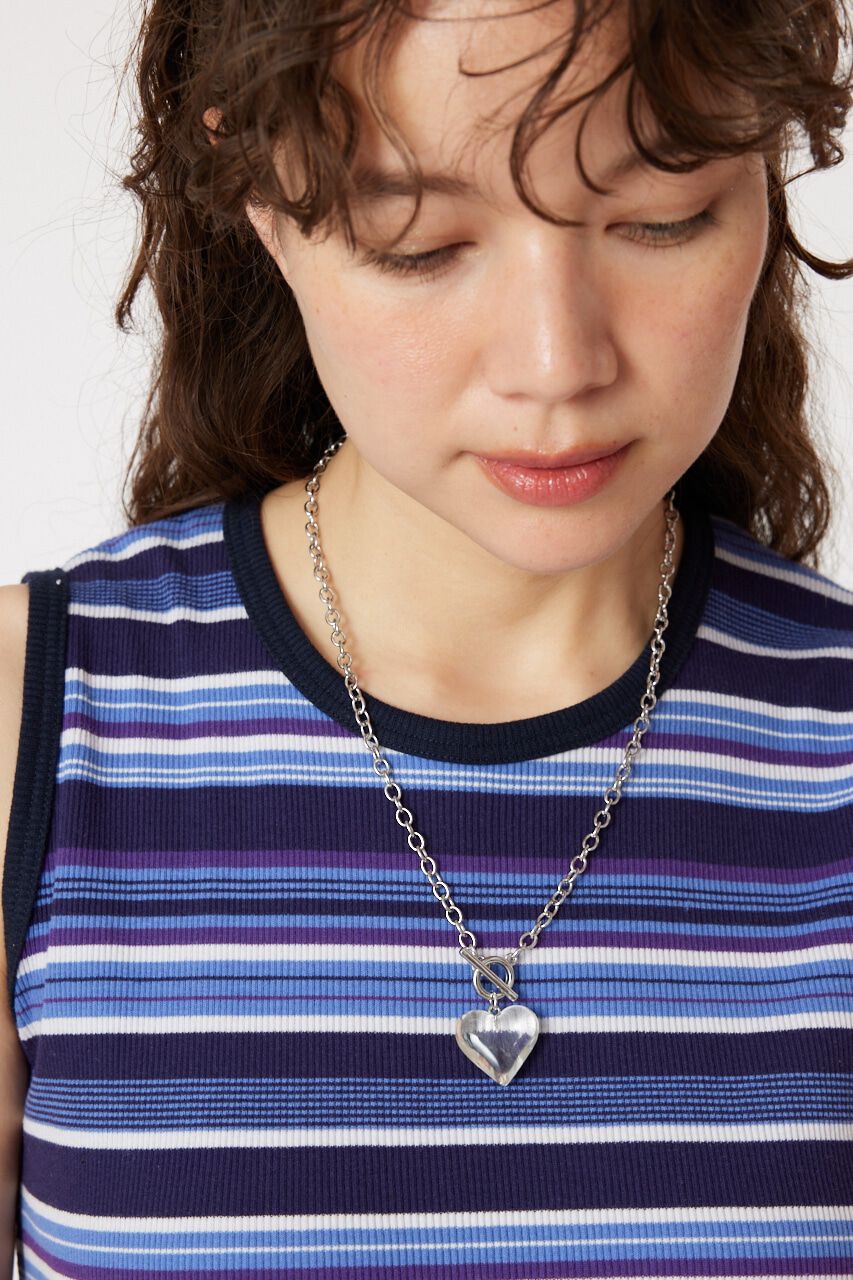 RODEO CROWNS「クリアハートモチーフネックレス」|ネックレス|