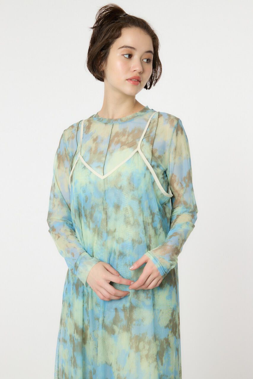 RODEO CROWNS「ニュアンスパターンシアーキャミワンピース」|ワンピース|