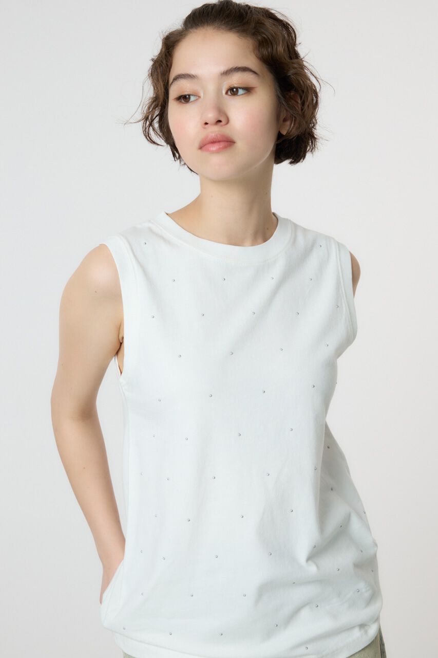 RODEO CROWNS「スタッズタンクトップ」|タンクトップ|O/WHT1