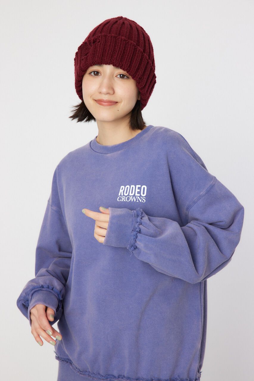 RODEO CROWNS「ダメージCROWNアップリケスウェット」|パーカー|