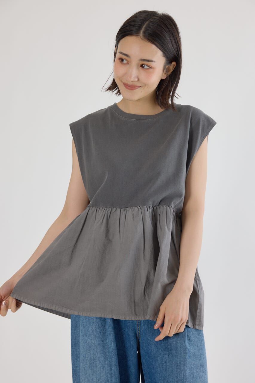 RODEO CROWNS「ピグメント切替フレアタンクトップ」|タンクトップ|