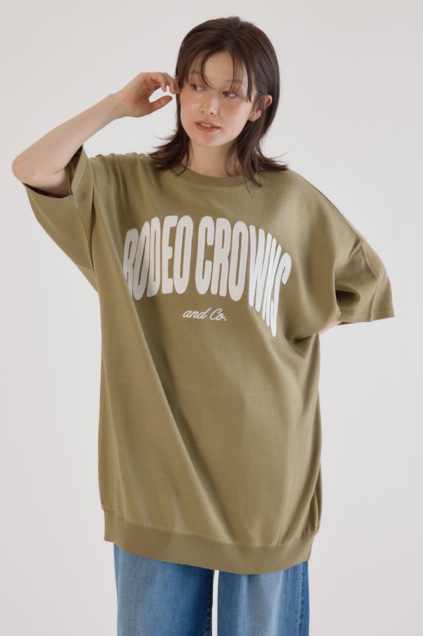 RODEO CROWNS「CURVE LOGOコンビニットワンピース」|ワンピース|