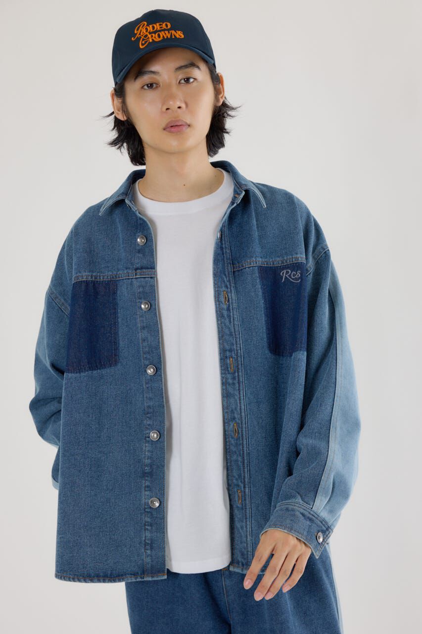 RODEO CROWNS「バリエーションデニムシャツ」|シャツ・ブラウス|L/BLU1
