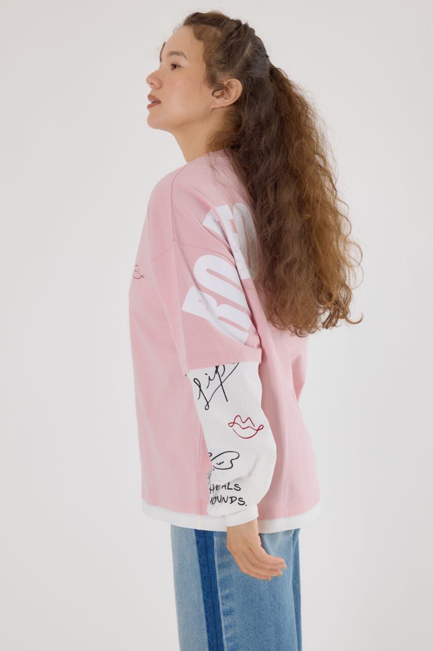 RODEO CROWNS「オーバーロゴレイヤードロングスリーブTシャツ」|Tシャツ・カットソー|