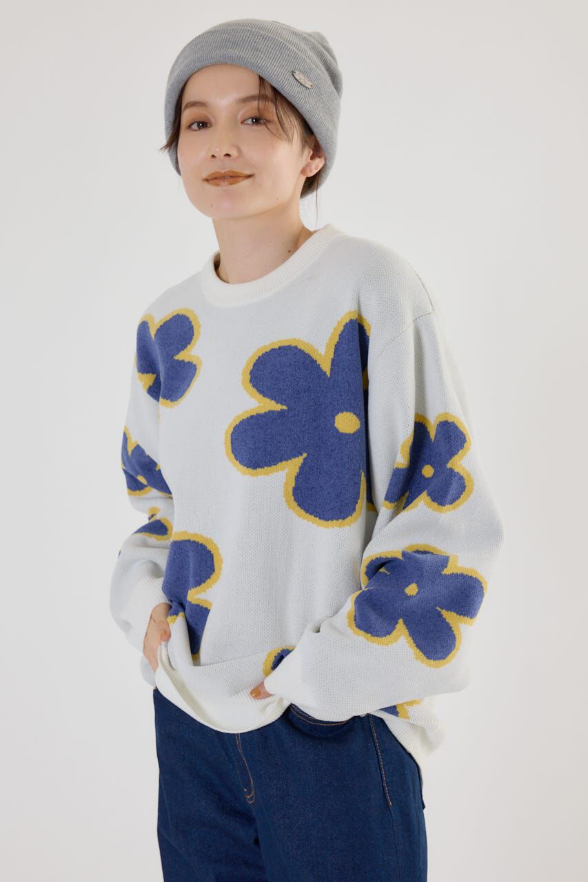 RODEO CROWNS「フラワーモールニットトップス」|ニット・セーター|