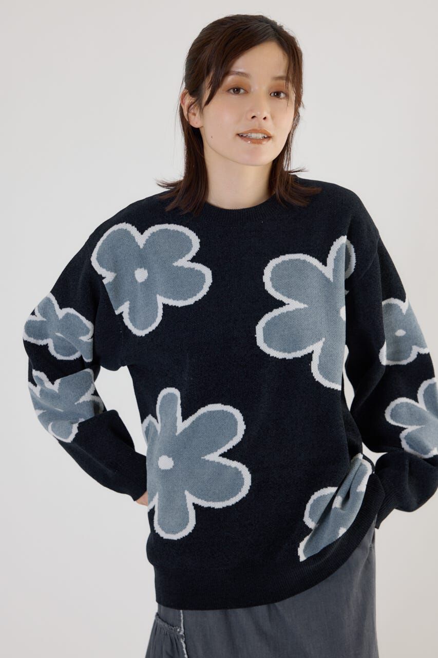 RODEO CROWNS「フラワーモールニットトップス」|ニット・セーター|