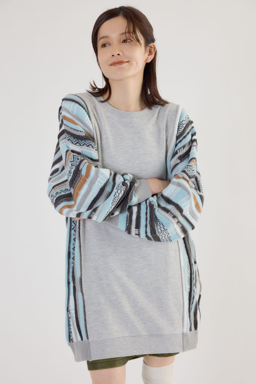 RODEO CROWNS「3D マルチカラーニットドッキングチュニック」|ニット・セーター|