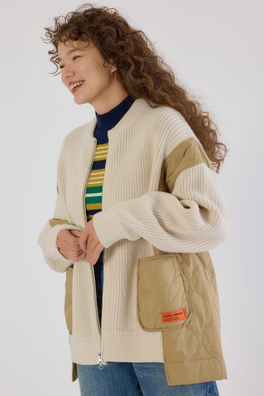 RODEO CROWNS「キルトドッキングニットブルゾン」|カーディガン|IVOY3