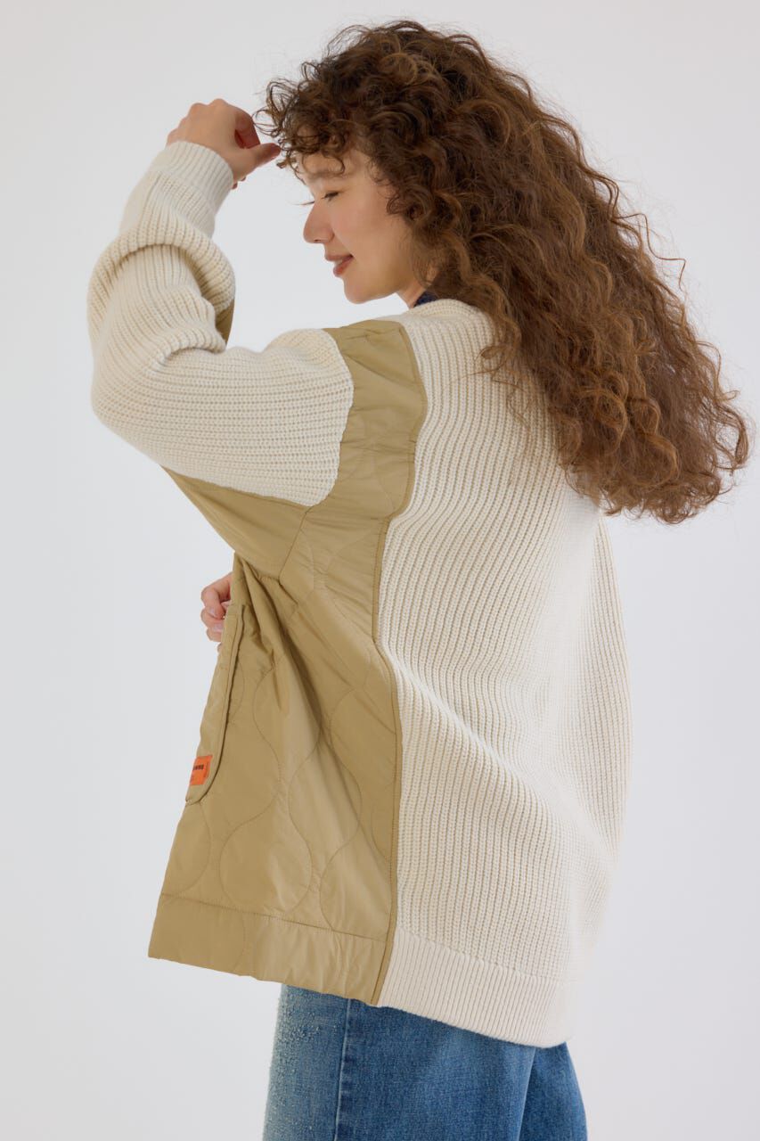 RODEO CROWNS「キルトドッキングニットブルゾン」|カーディガン|